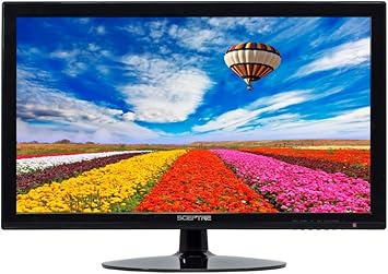 Sceptre 24 Inch 75Hz Slim LED Monitor with Build-in Speakers HDMI VGA, New Black (E248W-19208A)