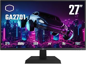 Cooler Master GA270127” 100Hz IPS FHD 1920 x 1080 PC Monitor, 1ms (MPRT), Adaptive Sync AMD|Nvidia, 95% sRGB Color, Low Blue Light, HDMI*1, VGA*1