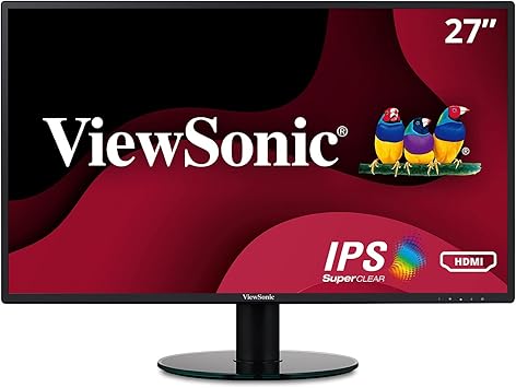 ViewSonic VA2746MH-LED 27 Inch Full HD 1080p LED Monitor with HDMI and VGA Inputs for Home and Office Black