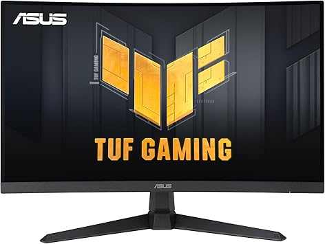 ASUS TUF Gaming 27” 1080P Curved Monitor (VG27VQM1B) – Full HD, 1500R, 280Hz, 1ms, Extreme Low Motion Blur, FreeSync Premium, Shadow Boost, Eye Care, 90% DCI-P3, DisplayWidget Center, 3 yr Warranty