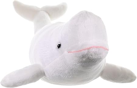 Wild Republic Beluga Whale Plush, Stuffed Animal, Plush Toy, Gifts for Kids, Cuddlekins, 21 inches , White