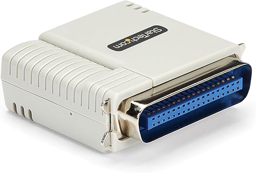 StarTech.com Ethernet to Parallel Network Print Server, 10/100Mbps LAN, WebUI, Centronics Ethernet Printer Server Adapter