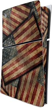 MightySkins Skin Compatible with Playstation 5 Slim Digital Edition Console Only - Vintage American | Protective, Durable, and Unique Vinyl Decal wrap Cover | Easy to Apply | Made in The USA