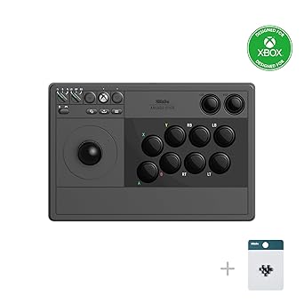 8Bitdo Wireless Arcade Stick for Xbox Series X|S, Xbox One and Windows 10, Arcade Fight Stick with 3.5mm Audio Jack - Officially Licensed (Black)