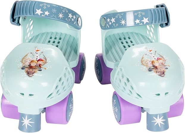 Disney Frozen Junior Skates Includes Knee and Elbow Pads, Size Adjustable Design for Growing Feet