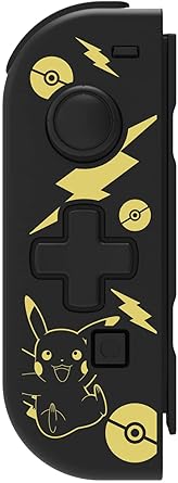 Hori Nintendo Switch D-Pad Controller (L) (Pokemon: Black & Gold Pikachu) By - Officially Licensed By Nintendo and the Pokemon Company International - Nintendo Switch