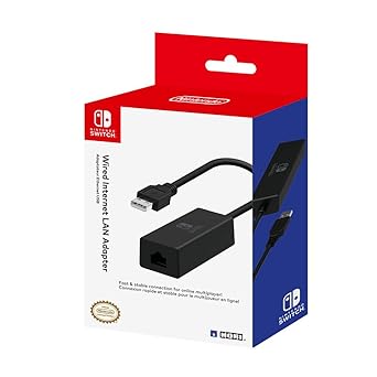 Nintendo Switch Wired Internet LAN Adapter by HORI Officially Licensed by Nintendo, Case