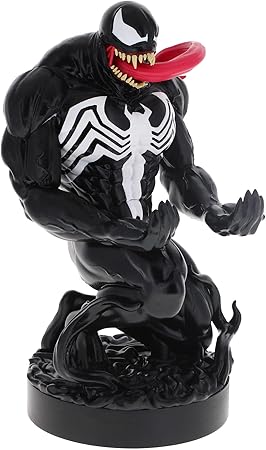 Exquisite Gaming: Marvel: Venom - Original Mobile Phone & Gaming Controller Holder, Device Stand, Cable Guys, Licensed Figure