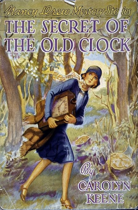 Nancy Drew Cover 1930 NThe Secret Of The Old Clock 1930 Jacket Illustration From The Nancy Drew Mystery Stories Series By Edward Stratemeyer And Harriet Stratemeyer Adams Poster Print by (24 x 36)