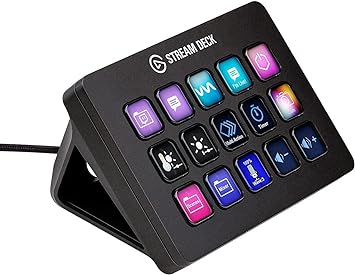 Elgato Stream Deck MK.2 – Studio Controller, 15 macro keys, trigger actions in apps and software like OBS, Twitch, ​YouTube and more, works with Mac and PC