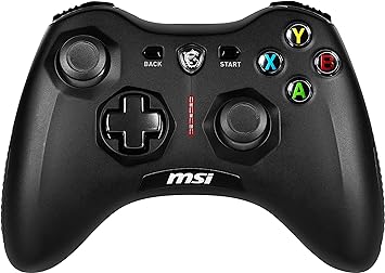 MSI Force GC30V2 Wireless Gaming Controller, Dual Vibration Motors, Dual Connection Modes, Interchangable D-Pads, Compatible with PC & Android, Black