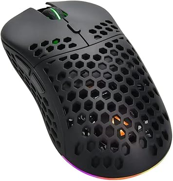 Monoprice Hyper-K Wireless Ultralight Gaming Mouse - PixArt Optical Sensor, Offers 6 Programmable DPI Settings - Dark Matter