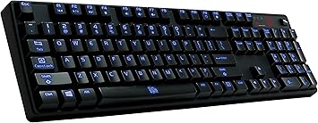 Tt eSPORTS Thermaltake Tt e Sports Poseidon Z Blue Switches with 4-Level Brightness Blue LED Mechanical Gaming Keyboard KB-PIZ-KLBLUS-06