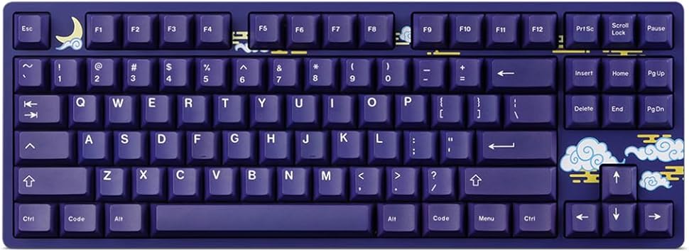 DROP Expression Series Akatsuki Indigo TKL Mechanical Keyboard - Gateron Yellow Linear Switches - PBT Double-Shot Keycaps - LED Backlight - Purple