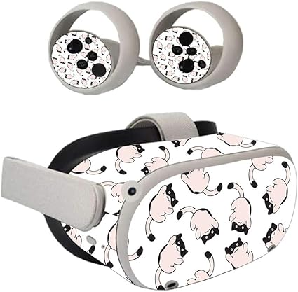 MightySkins Skin Compatible with Oculus Quest 2 - Raining Cats | Protective, Durable, and Unique Vinyl Decal wrap Cover | Easy to Apply, Remove, and Change Styles | Made in The USA, OCQU2-Raining Cats