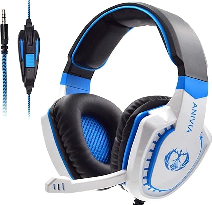 Anivia AH28 All-Platform Stereo Headphones Gaming Headset with Mic Compatible with PC Computers, PlayStation PS4 Xbox One Controller, Android, iOS Laptop, Smartphone, Tablet