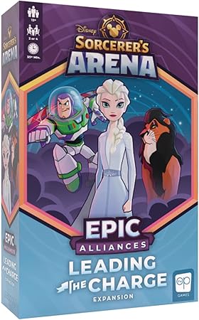 Disney Sorcerer’s Arena: Epic Alliances Leading The Charge Expansion | Featuring Buzz Lightyear, Scar, and Elsa | Officially-Licensed Disney Strategy & Family Board Game