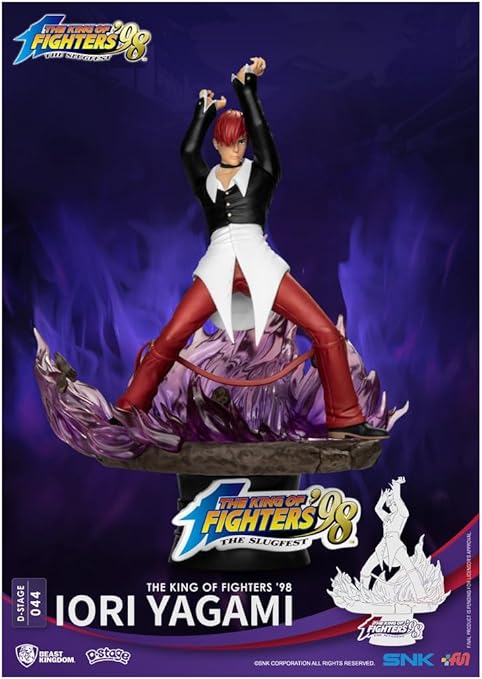 Beast Kingdom The King of Fighters: Iori Yagami DS-044 D-Stage 6-Inch Statue, Multicolor