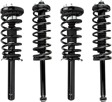 PHILTOP Front and Rear Struts Shock for Accord 1998 1999 2000 2001 2002, Shock Absorber 171691L+171691R+171299 * 2, Struts with Coil Spring SAA178 4 Pcs