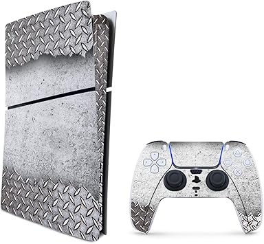 MightySkins Skin Compatible with PlayStation 5 Slim Digital Edition Bundle - Ripped Metal | Protective, Durable, and Unique Vinyl Decal wrap Cover | Easy to Apply | Made in The USA