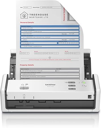 Brother ADS-1300 Compact Desktop Scanner | Scan Speeds of Up to 30ppm | Single Pass Double-Sided Scanning