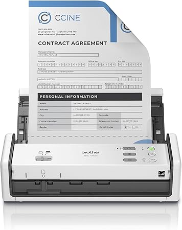 Brother ADS-1350W Wireless Compact Desktop Scanner | Scan Speeds of Up to 30ppm | Single Pass Double-Sided Scanning