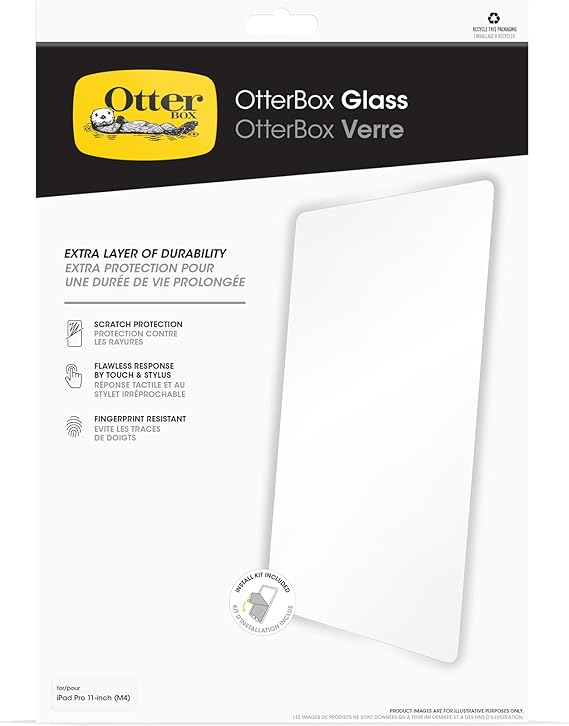 OtterBox Glass Screen Protector for iPad Pro 11-inch (M4) (2024), Flawless Touch Response, Fingerprint Resistant, Precision Fit, Vibrant Clarity