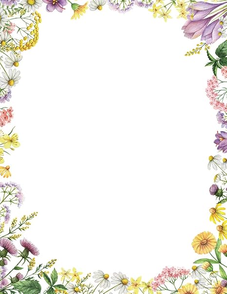 Great Papers! Flower Meadows Letterhead for Classroom, Invitation, and Personal Messages, Printer Friendly 8.5” x 11”, 80 Count (2019077)