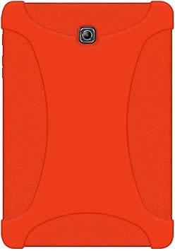 AMZER Rugged Silicone Skin Jelly Case for Samsung Galaxy Tab S2 8.0 SM-T710, Orange (AMZ97957)