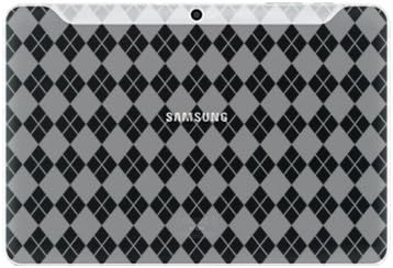 Amzer Luxe Argyle High Gloss TPU Soft Gel Skin Case for Samsung Galaxy Tab 10.1 P7100 - Clear (AMZ91393)