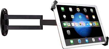 Security Wall Mount – CTA Articulating Arm Tablet Holder with 360-Degree Rotation for iPad 10th Gen 10.9-inch - iPad 7th/8th/9th Gen 10.2-inch - iPad Pro 12.9-inch & 7-13