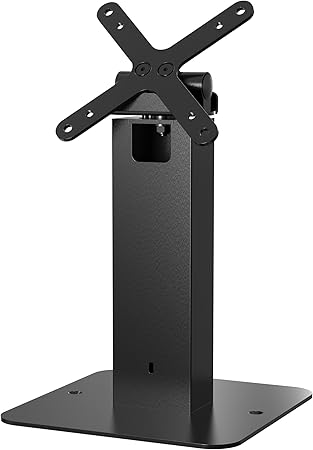 Sleek Tabletop VESA Stand – CTA 360-Degrees Rotating Sleek Desk Mount with Universal VESA Mount & Heavy-Duty Steel for Tablets, Holders, Enclosures & Displays Up to 11 lbs. - Black - (ADD-RSDMW)