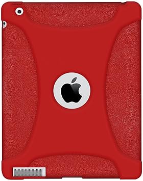 Amzer Silicone Jelly Skin Fit Case Cover for Apple iPad 2 and iPad 3 - Tomato Red (AMZ93584)