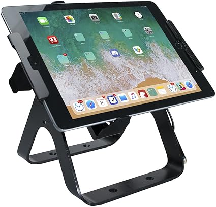 Anti-Theft Secure Kiosk Station | POS Locking Enclosure with Steel Cable Lock for Tablets | Compatible with iPad Tablets, Samsung Tablets | for Business, Restaurants, Education & More (PAD-LOCU)