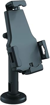 Pyle PSPADLK8 Anti-Theft Tablet Security Stand Kiosk - Table Mount Desktop Tablet Case Holder with Lock, Adjustable Clamp Arm, Internal Cable Routing, for iPad, Kindle, Samsung, Android Tablets