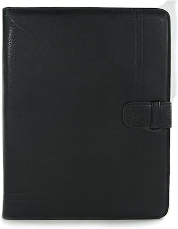 Kroo Manhatten Leather Portfolio for The Apple iPad (Black/Black)