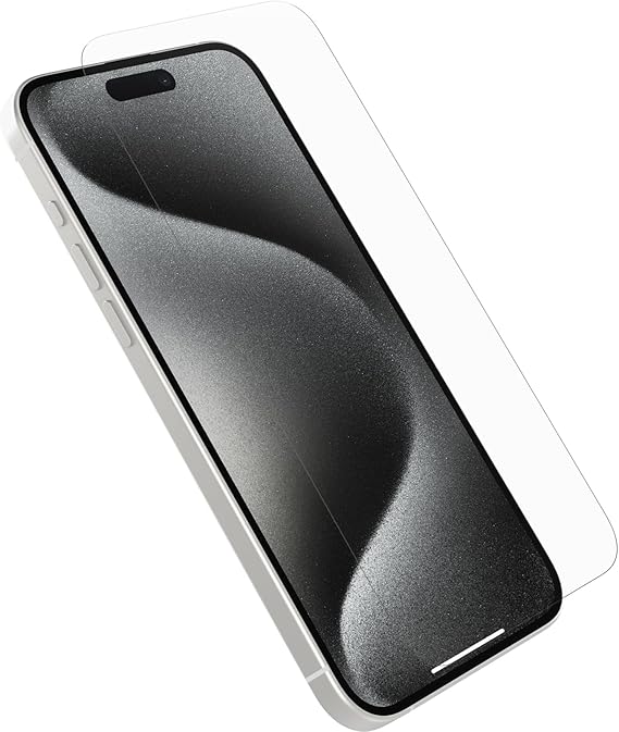 OtterBox iPhone 15 Pro MAX (Only) Premium Glass, antimicrobial, anti-scratch protection, shatter Resistant, crystal clarity (ships in polybag, ideal for business customers)