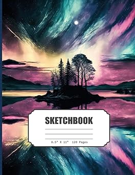 Sketchbook: Watercolor Aurora Lights, Blank Sketch Book for Kids, Adults, Artist Notebook/Journal for Drawing, Writing, Sketching or Doodling, Blank Paper, 120 Blank Pages, 8.5x11 (Blank Drawing Book)