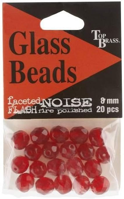 Top Brass PGB-010ARD Glass Bead, Red