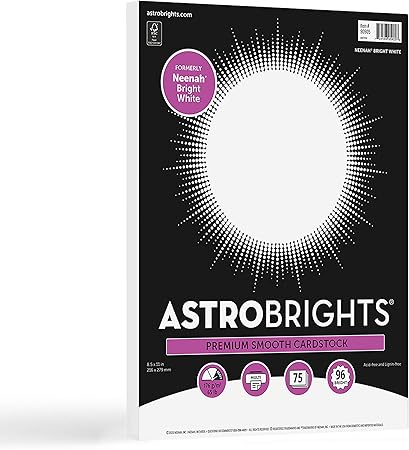 Astrobrights/Neenah Bright White Cardstock, 8.5