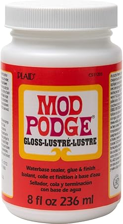 Mod Podge Gloss Sealer, Glue & Finish: All-in-One Craft Solution- Quick Dry, Easy Clean, for Wood, Paper, Fabric & More. Non-Toxic - Craft with Confidence, Made in USA, 8 oz., Pack of 1