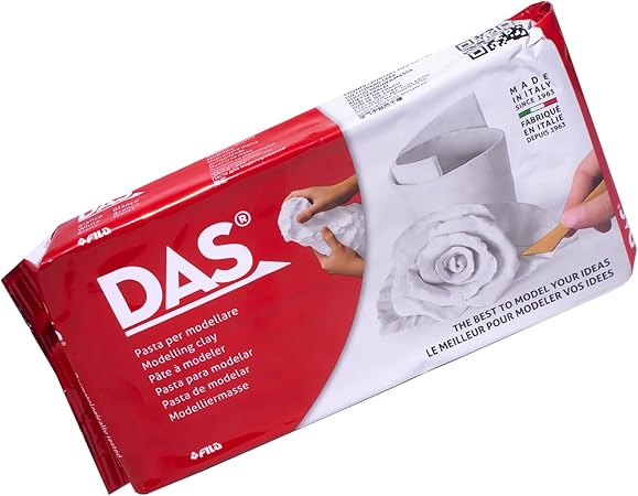 DAS Air Hardening Modeling Clay, 2.2 lb Block, White (387500)