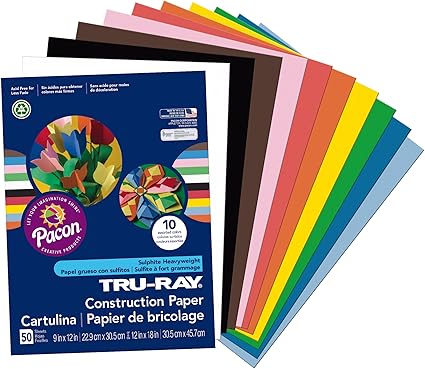 Tru-Ray Construction Paper P103031, 10 Classic Colors, 9