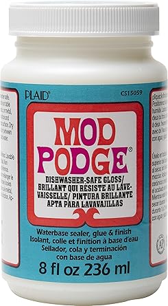 Mod Podge Dishwasher Safe Waterbased Sealer, Glue and Finish (8-Ounce), CS15059 Gloss, 8 Ounce