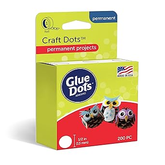 Glue Dots, Craft Dots, Double-Sided, 1/2