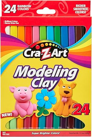 Cra-Z-Art Modeling Clay, 17.5 oz, 24 Count (10901)