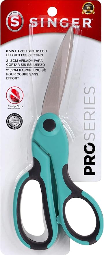 SINGER 8-1/2-Inch ProSeries Heavy Duty Bent Sewing Scissors