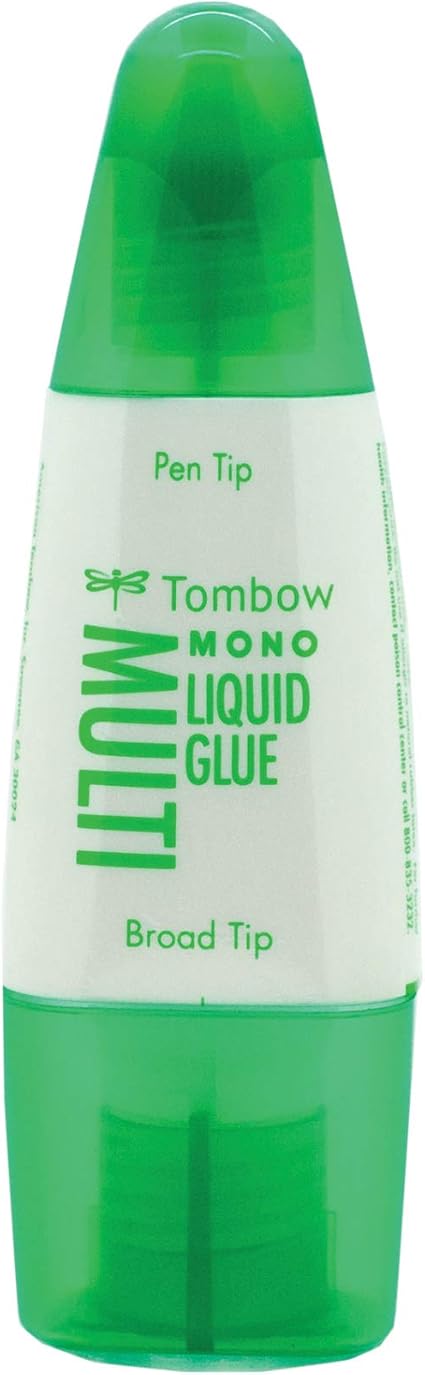 Tombow 62191 MONO Multi Liquid Glue, 0.88 Ounce, 1-Pack. Multi-Purpose Glue with Dual Tip Dispenser for Precise to Full Coverage Application