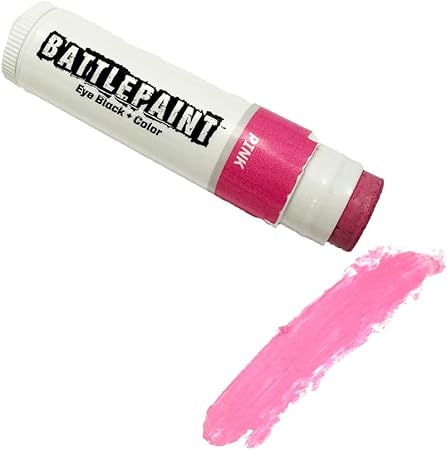 EyeBlack BattlePaint – Bright Colored Under Eye Black Grease for Pro Athletes and Super Fans – Baseball, Softball, Football – 2 Sticks – Pink