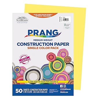 Prang (Formerly SunWorks) Construction Paper, Yellow, 9